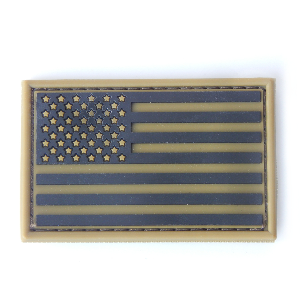 Condor Usa Flag Pvc Morale Patch Velcro - Coyote Tan Tactical Molle Mil 